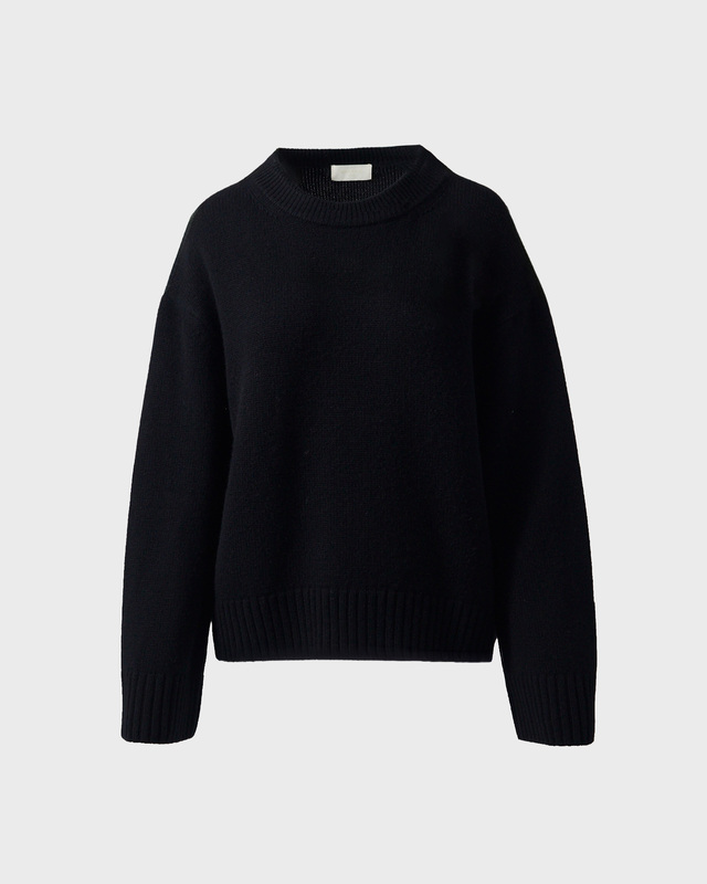 Wakakuu Icons Striktrøje Cashmere Wool R-neck Black S