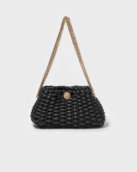 Bag Small Woven Leather Chain Tobo Black ONESIZE 1