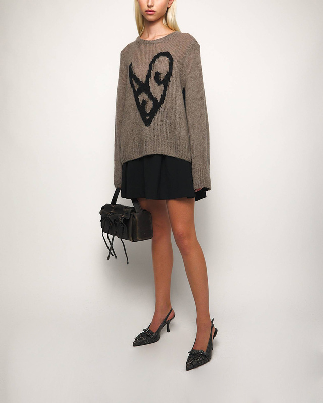 Acne Studios Sweater Relaxed Fit Deconstructed Heart WAKAKUU