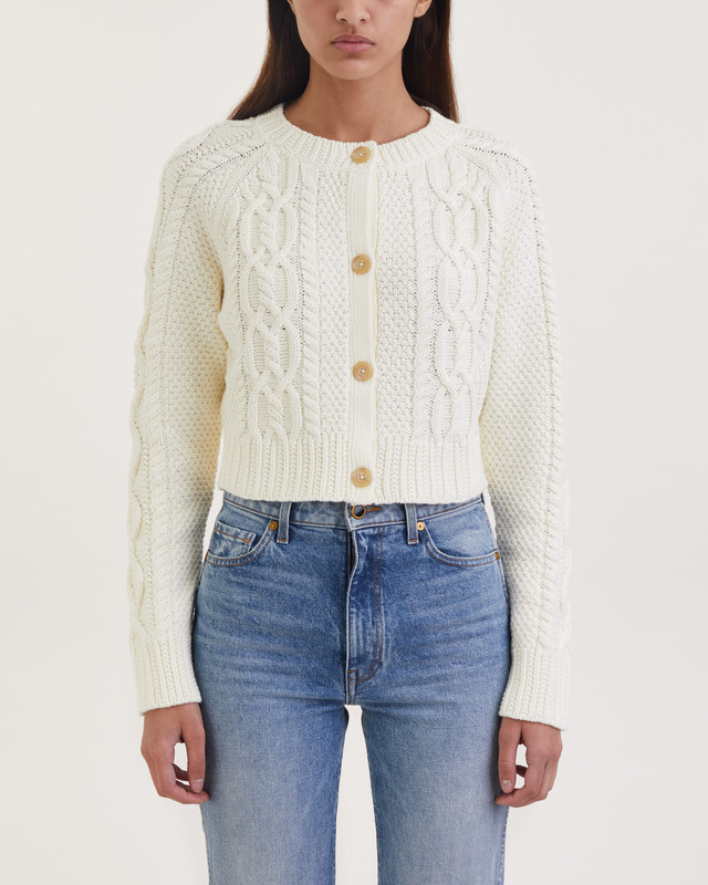 POLO Ralph Lauren Cardigan Aran Knit Creme XL