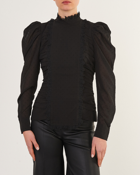 Blouse Dotted Georgette Black 1