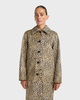 RÓHE Frakke Cheetah Pony Hair Beige/Black 36