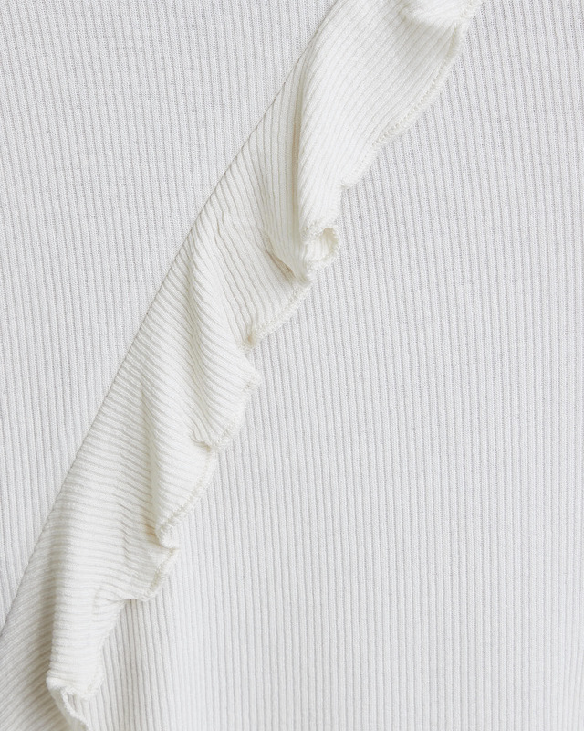 Acne Studios Skirt Ribbed Ruffle Ecru XS