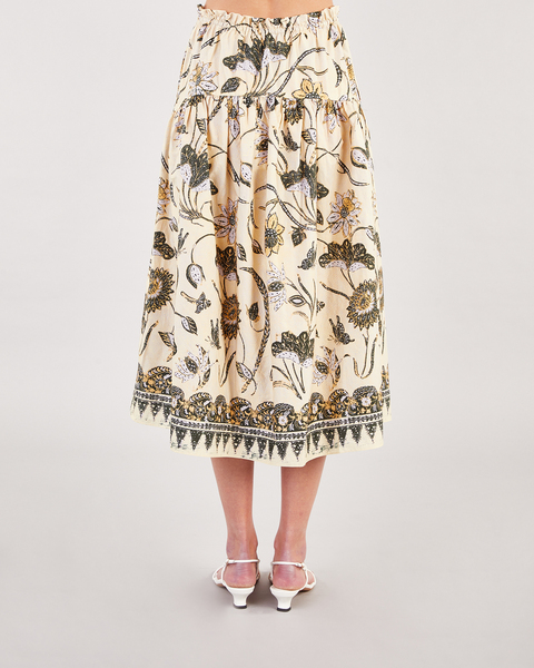 Ianna Kjol Beige/grön 2