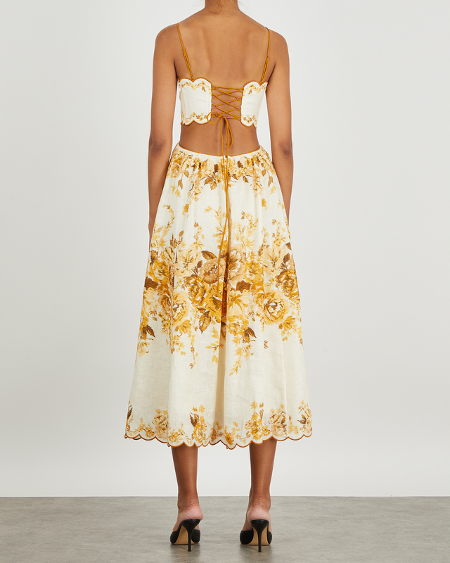 Zimmermann - Dress Aliane Scallop Midi 