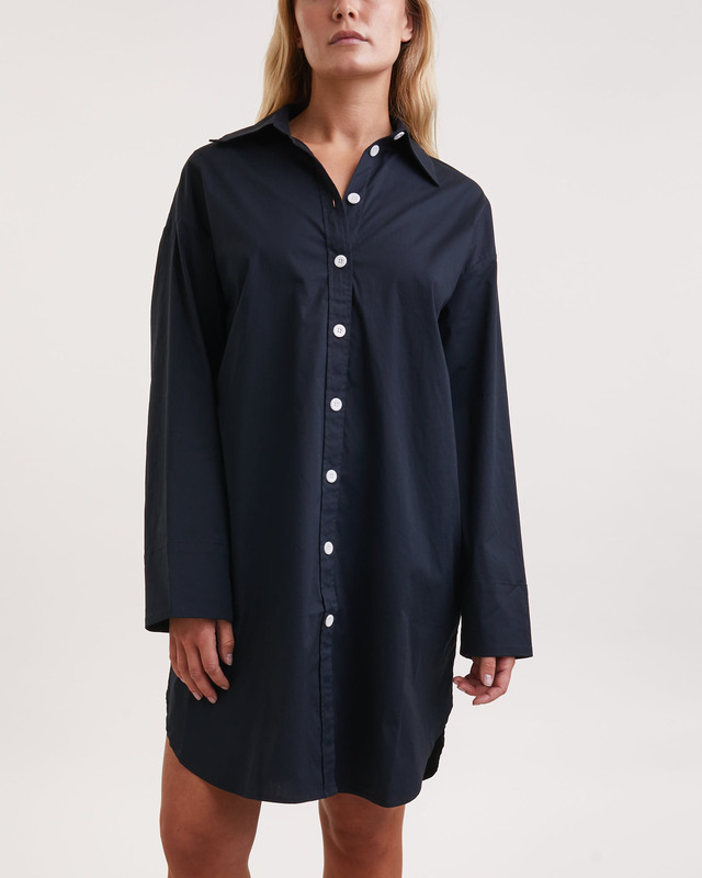 Proenza Schouler Dress Soft Poplin Button Down Svart L