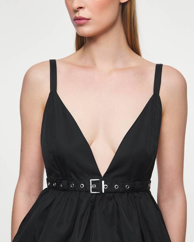 Ganni Top Duchesse Nylon Strap Black 38