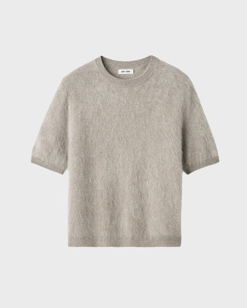 T-skjorte Brushed Short Sleeve Greige 1
