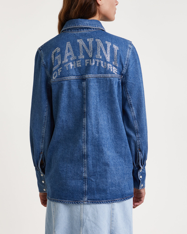 Ganni Skjorta Future Denim Dark blue wash 40