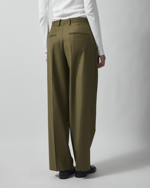 Dagmar Bukser Relaxed Wool Olive 38