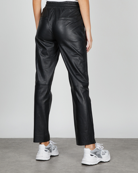 Leather Trousers Rose  Noir 2
