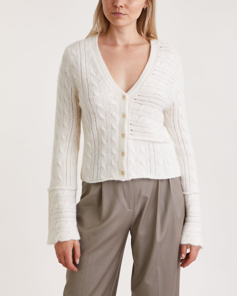 Cardigan Cable Knit Vit 1