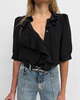Rodebjer Bluse Xilla Fluid Solid Black S