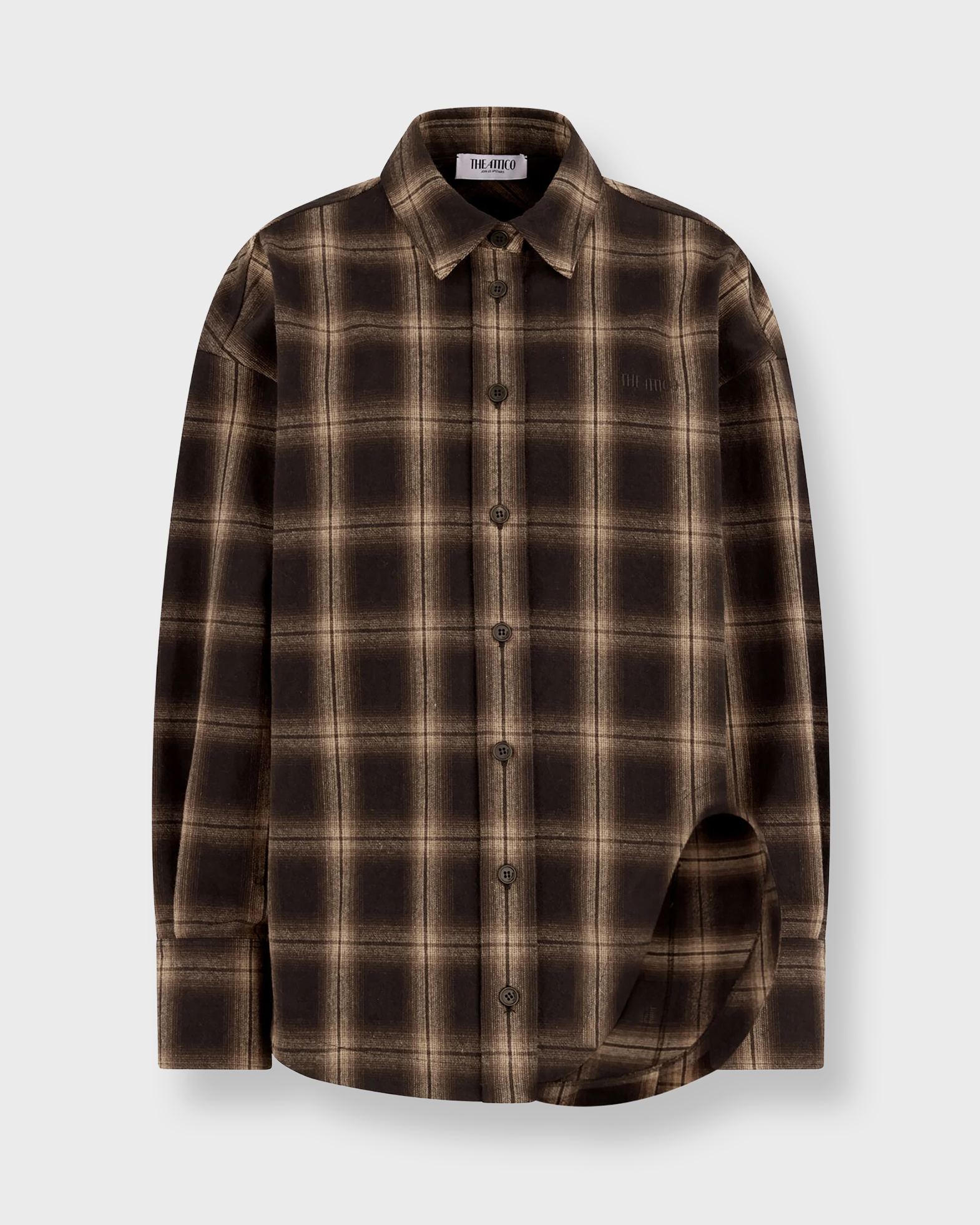 The Attico Women's Brown Shirt Diana It 38 (Eur 34)