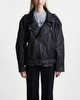 Acne Studios Jacket Crinkle Leather Biker Svart 34