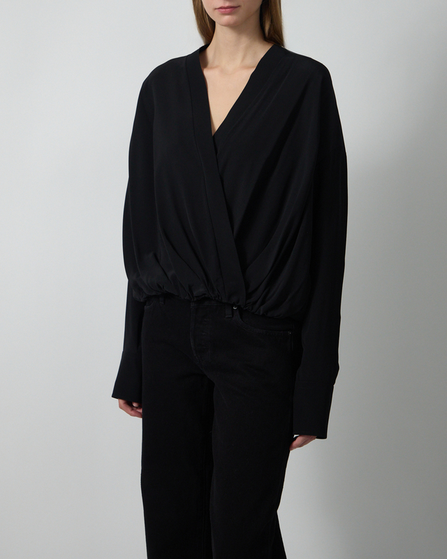 Sportmax Bluse Loose-Fit Pure Silk Black IT 44 (EUR M-L)