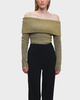Ganni Top Sparkle Doubleface Knit Guld M