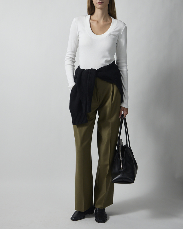 Dagmar Top Scoop Jersey White L