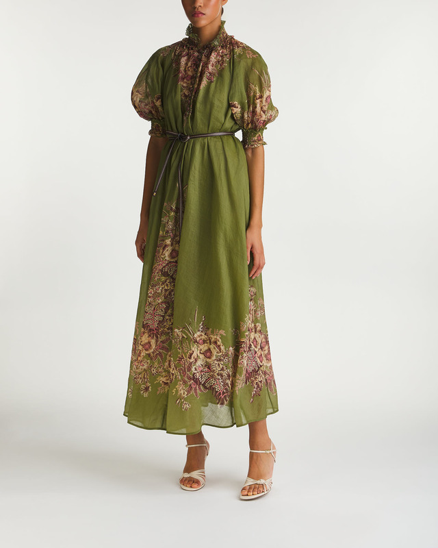 Zimmermann Klänning Ottie Swing Maxi Khaki 2 (M-L)