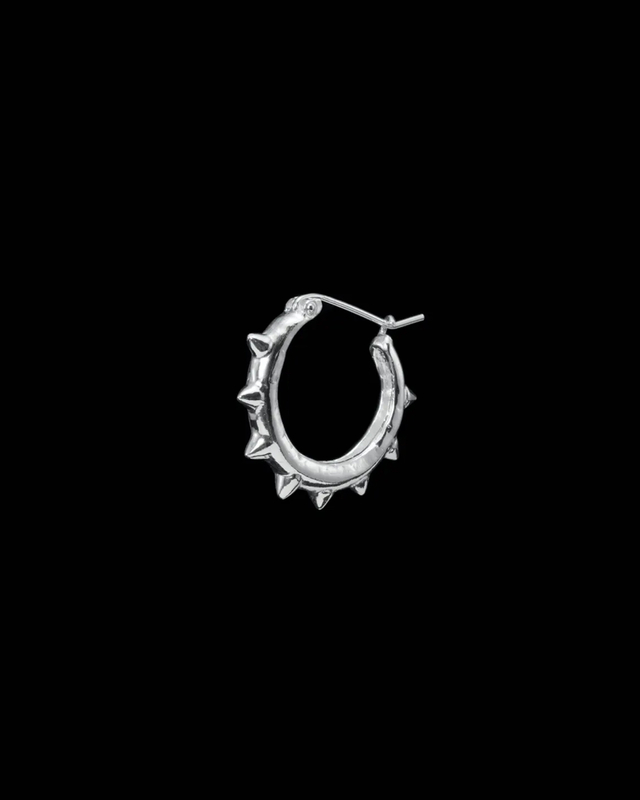 Maria Nilsdotter Earring Mini Spikey Hoop  Silver ONESIZE