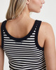 Dagmar Top Ribbed Tank Svart/vit L
