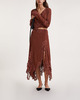 Acne Studios Skirt Crepe Midi Lace Brown 34