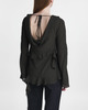 Acne Studios Blouse Ruffle Drape Top Antracite grå 38