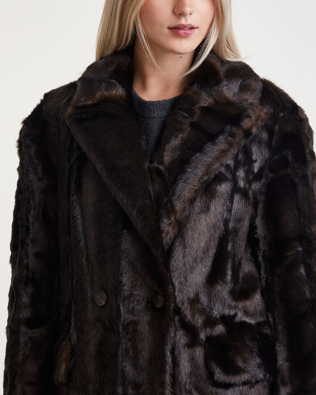 By Malina Jacka Elaina Faux Fur Cappuccino  XS