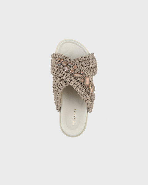 Sandal Woven Stones  Taupe 2
