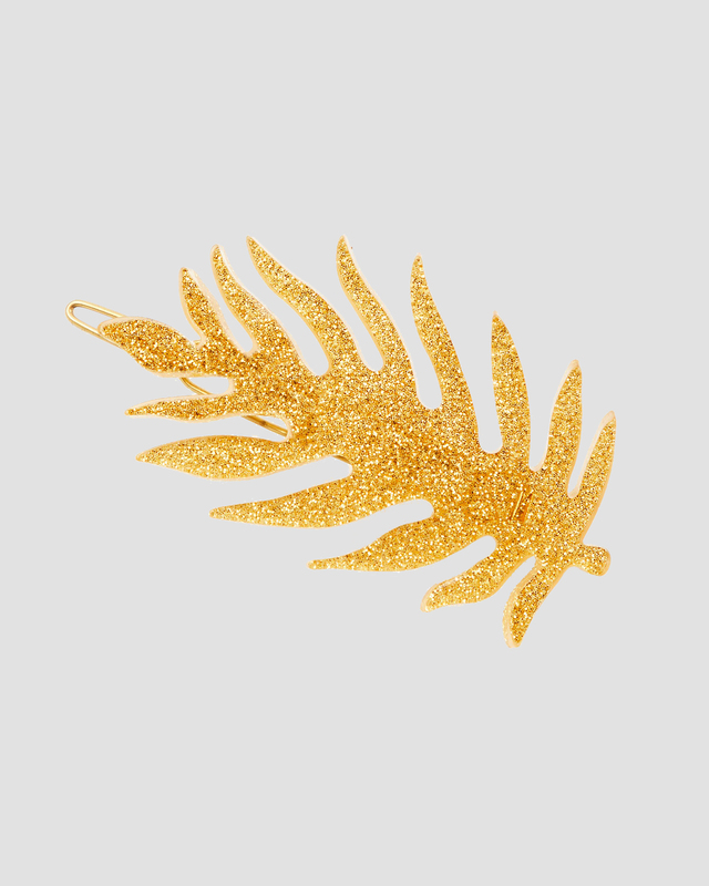 Pico Copenhagen Leaf clip Guld glitter ONESIZE