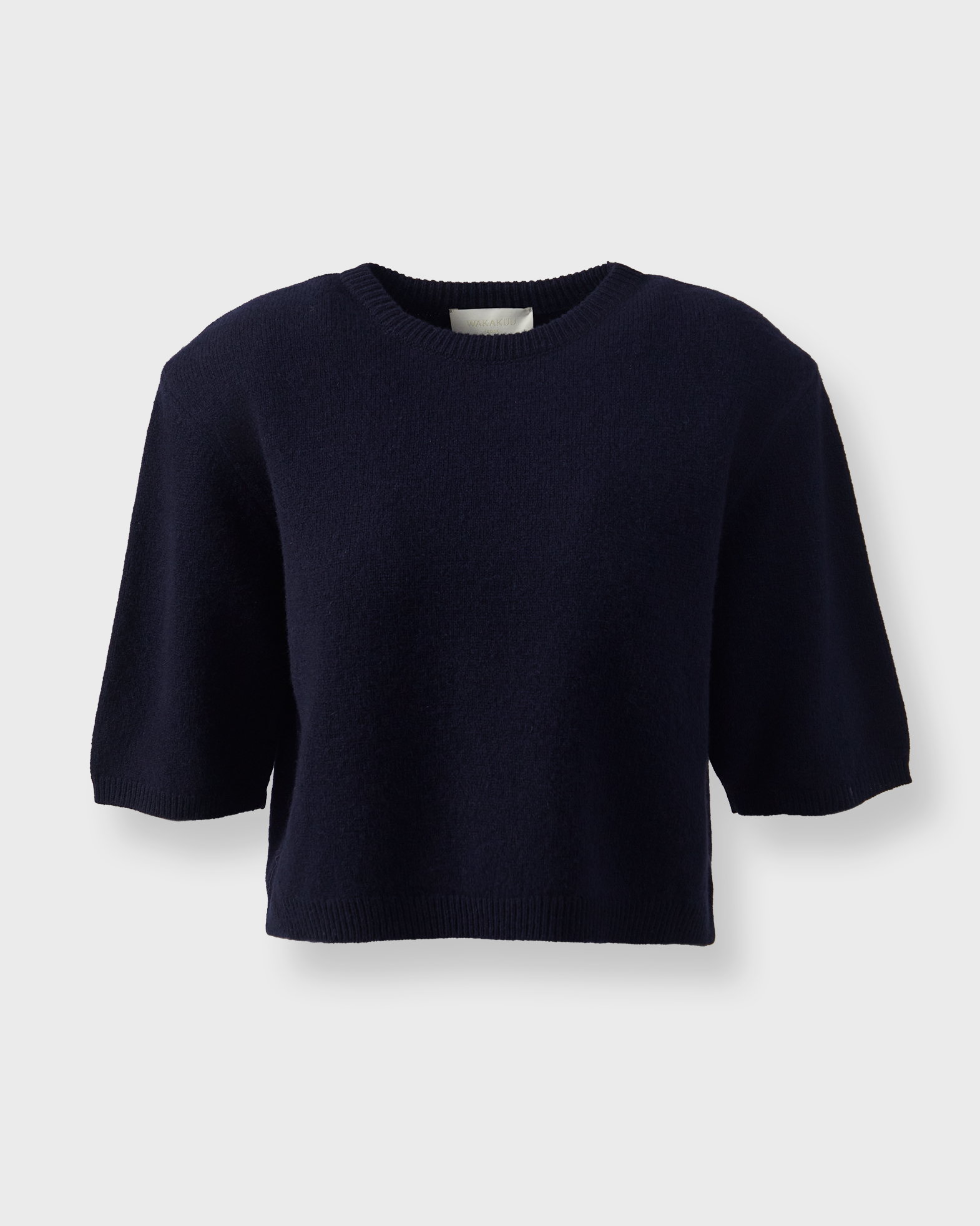 Wakakuu Icons Women's Navy Top Venice Wool Cashmere Xs