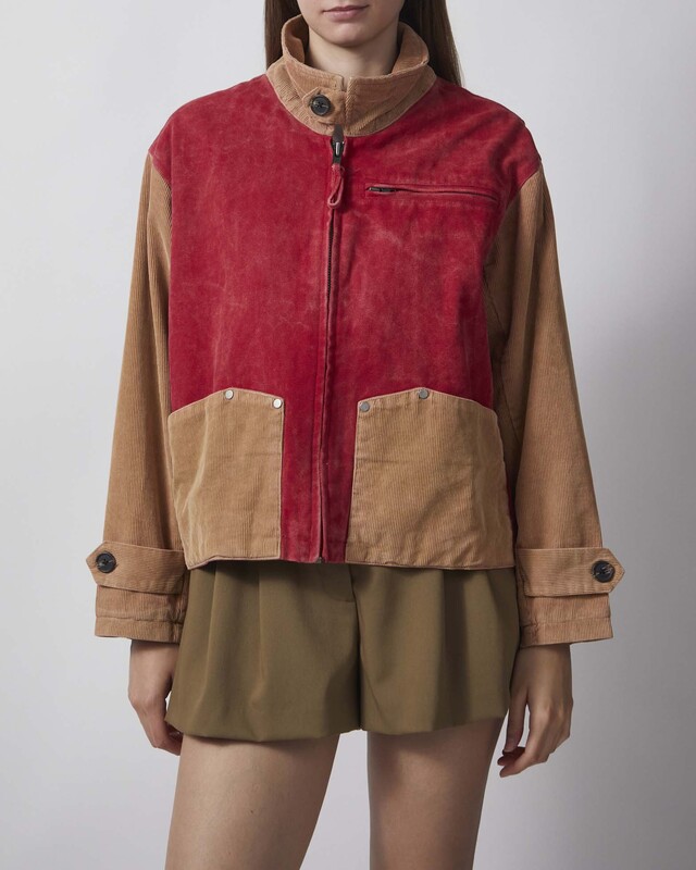Found Jacket Canvas Corduroy Field Unisex Red/brown M