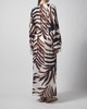 Malina Kaftan Joseline Sheer Drawstring Maxi Vit/Brun M-L