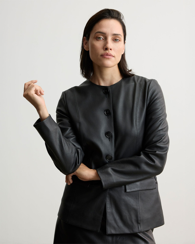 Wakakuu Icons Jacka Chinon Leather Svart L