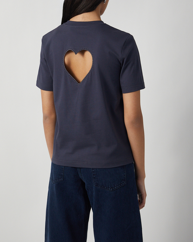 CLOEYS T-Shirt Heart At Back Navy M