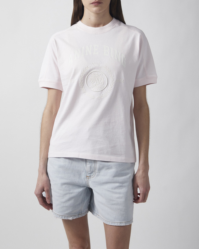 Anine Bing T-shirt Jaylin Collegiate Light pink S