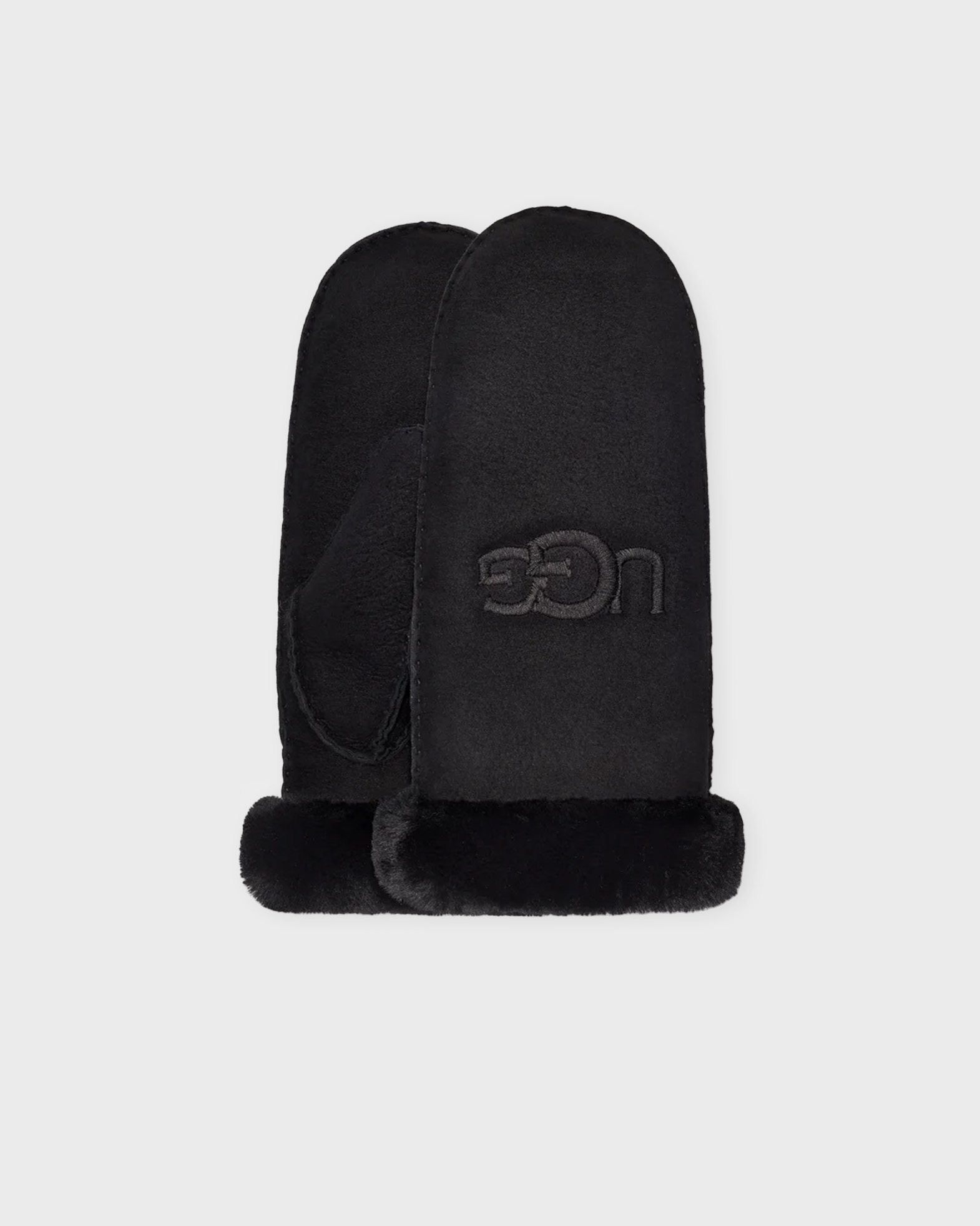 Ugg Mitten W Shearling Embroider Black L-XL