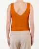 Vince Topp Crochet Square NK Tank Orange S