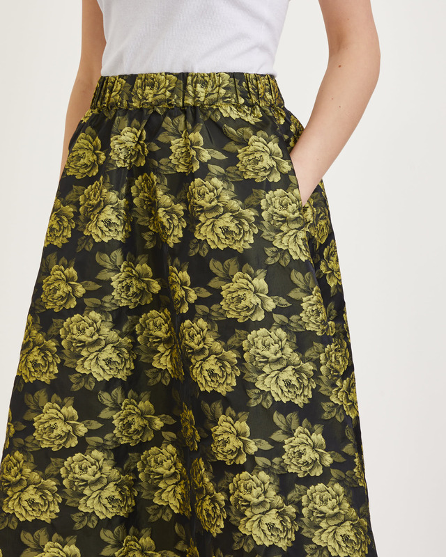Ganni Skirt Jacquard Suiting Maxi Yellow 38