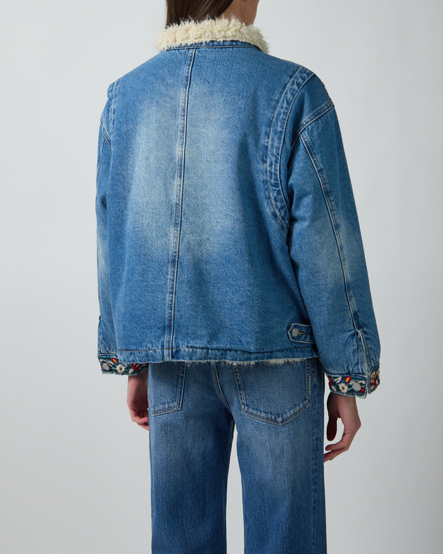 Found Jakke Horse Equine Denim Work Vintage Blue M