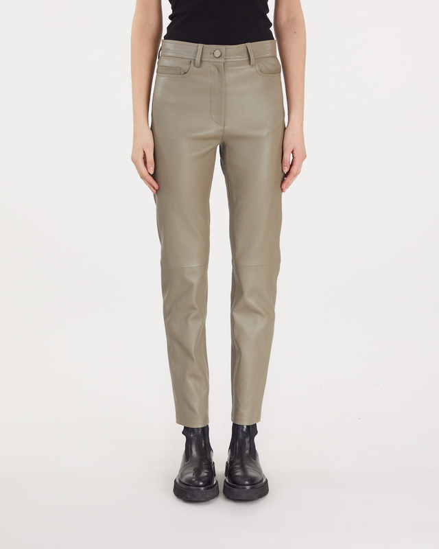 Joseph Teddy Leather Pants Grå 36