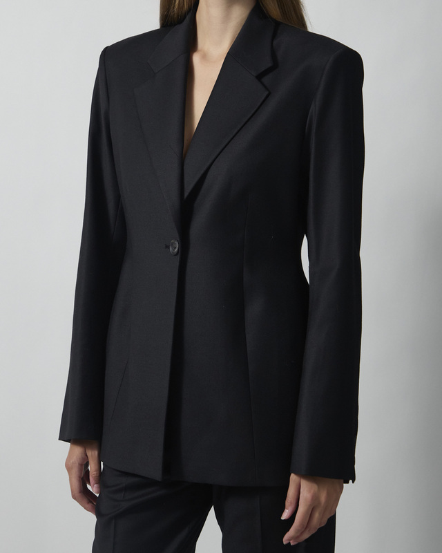 Dagmar Blazer Fitted Wool Black 36