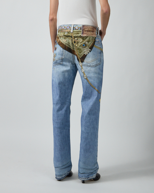 Acne Studios Jeans Jewellery Trompe- L´oeil Light blue XXS