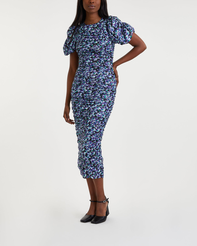 ROTATE Birger Christensen Dress Coated Jersey Puffy Blå/lila 36