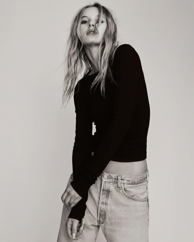 Éterne LONG SLEEVE FITTED TOP Black S