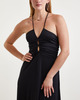 GANNI Klänning Shiny Crepe Jersey Long  Svart 34