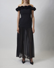 ROTATE  Klänning Crepe Maxi Flower Black 36