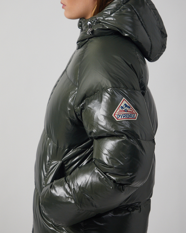 Pyrenex Jacket Unisex Sten Hooded Down Khaki M