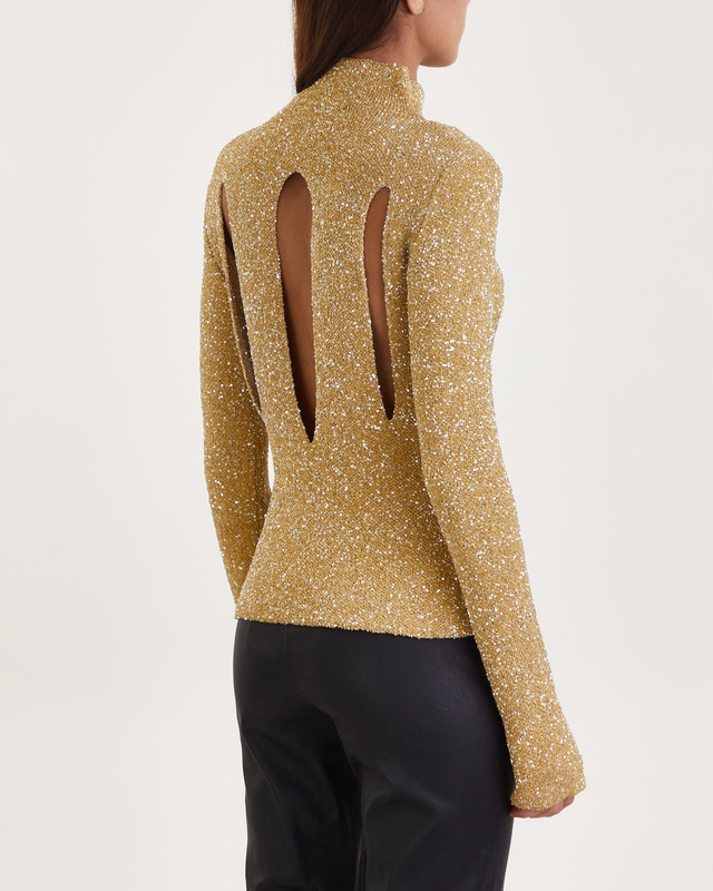 Proenza Schouler Sweater Sequin Knit Light yellow XS