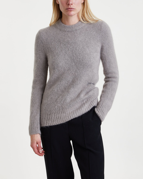 Tröja Brushed Alpaca O-Neck Sand 2